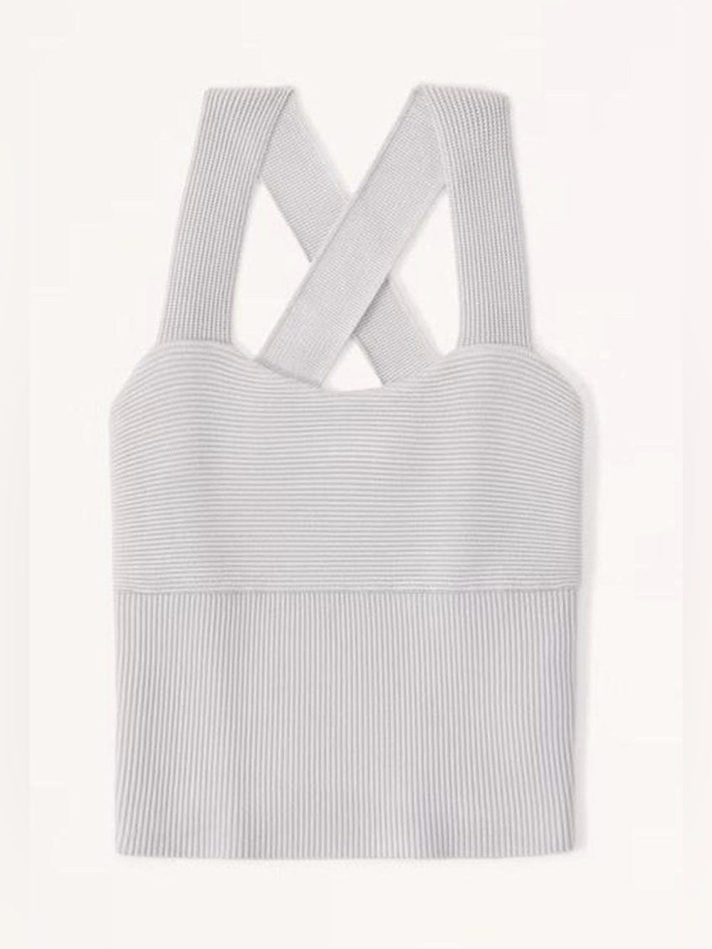 Abercrombie Cross Back Knit Tank Top Pale Blue, size L, like new!